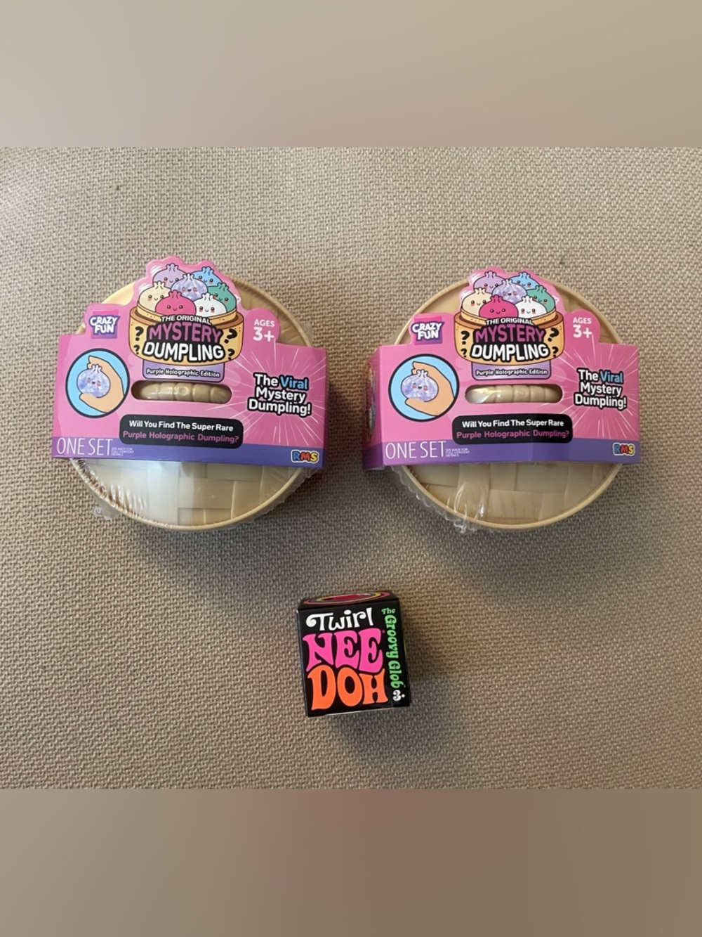2 Crazy Fun Original Viral Mystery Dumplings w/Free Needoh! Holographic edition!